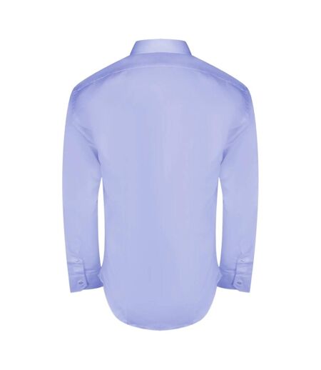 Chemise Manches Longues Motif/style Uni Homme Bleu Clair Aquascutum