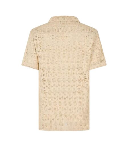Chemise Manches Courtes Motif/style Imprimé Serpent Rackes Homme Écru Threadbare