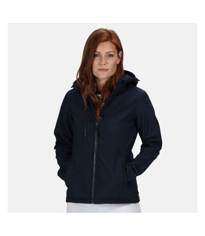 Womens/ladies Venturer Hooded Soft Shell Jacket Navy Regatta