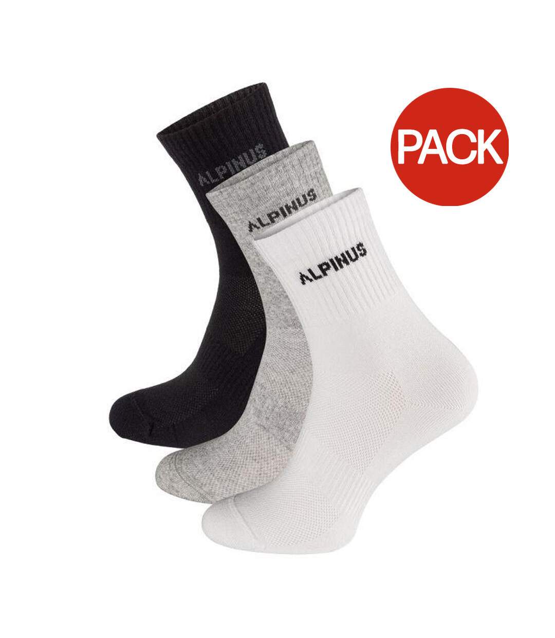 Chaussettes Alpamayo Adulte Blanc Noir Gris Alpinus-1