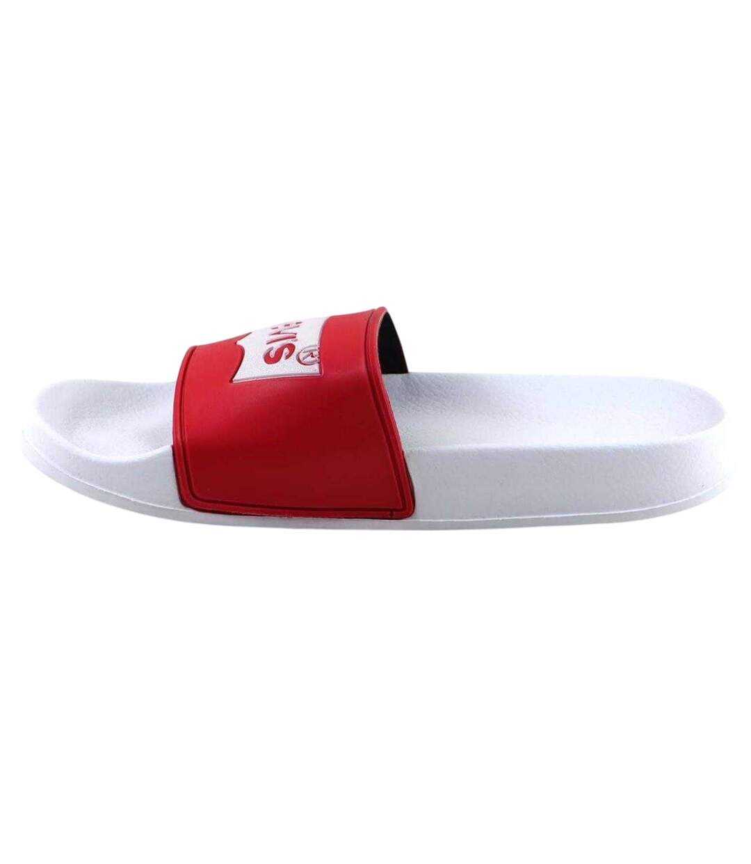 Claquettes Motif/style Aile De Chauve-souris Et Logo Femme Rouge Blanc Levis-3
