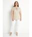 T-shirt long imprimé doré manches courtes-3