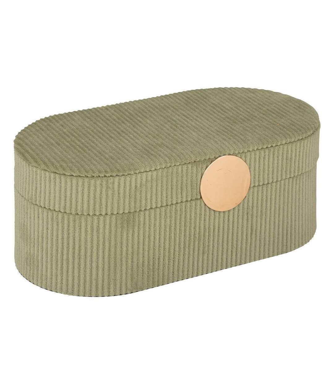 Boîte à Bijoux en Velours Enya 25cm Vert Kaki-1