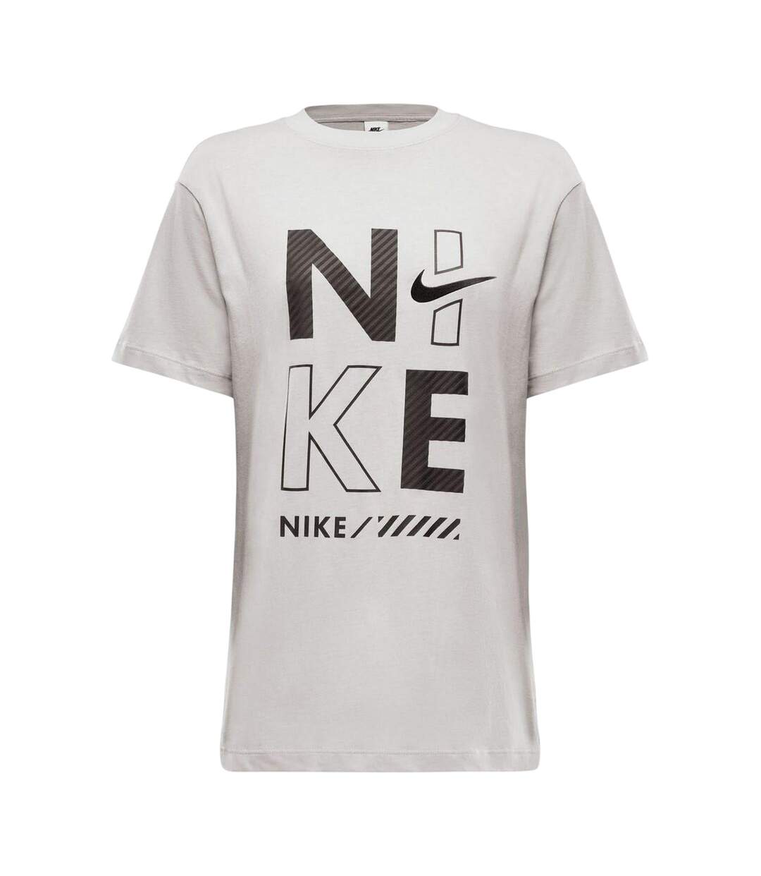 Womens/ladies Graphic Print Crew Neck Regular T-shirt Iron Nike-2