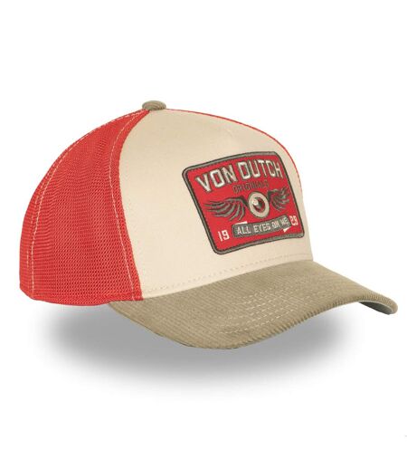 Casquette trucker avec filet adulte visière velours patch Semi-Curved Vondutch