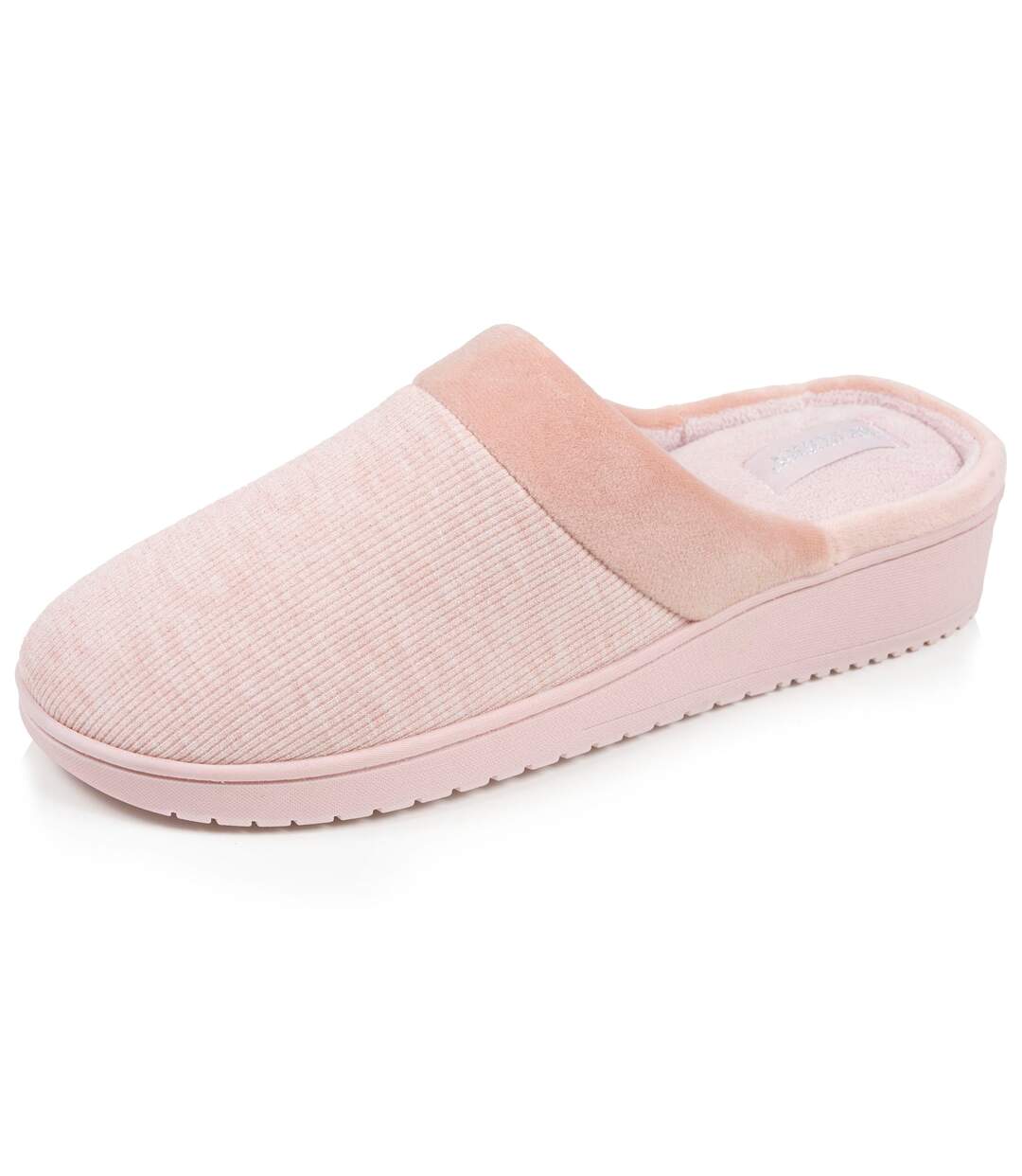 Isotoner Chaussons Mules femme jersey mousse à mémoire forme talon 3,7 cm-1