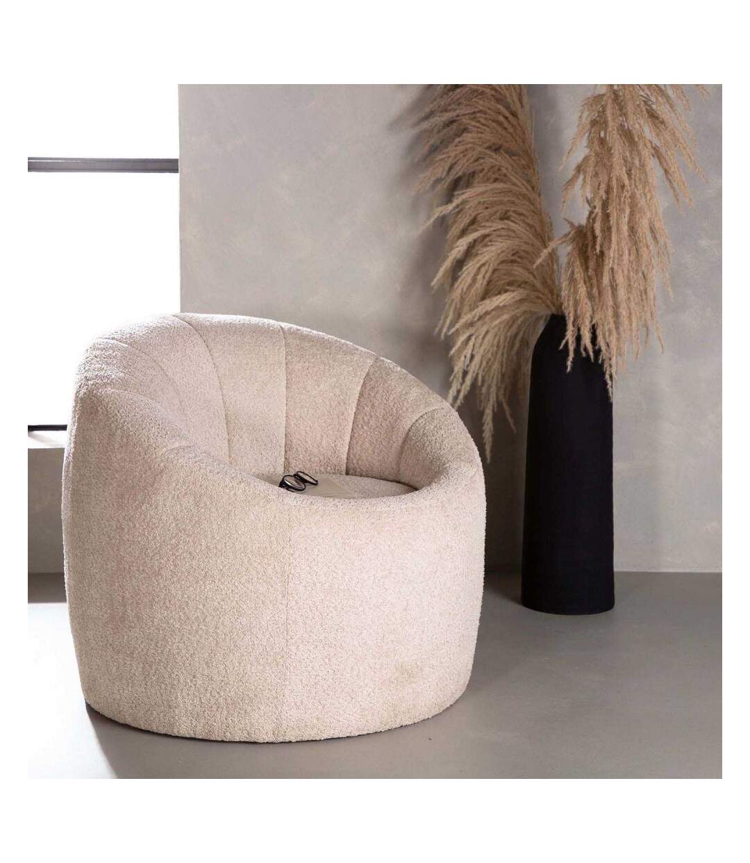 Fauteuil en bouclette Warren-2