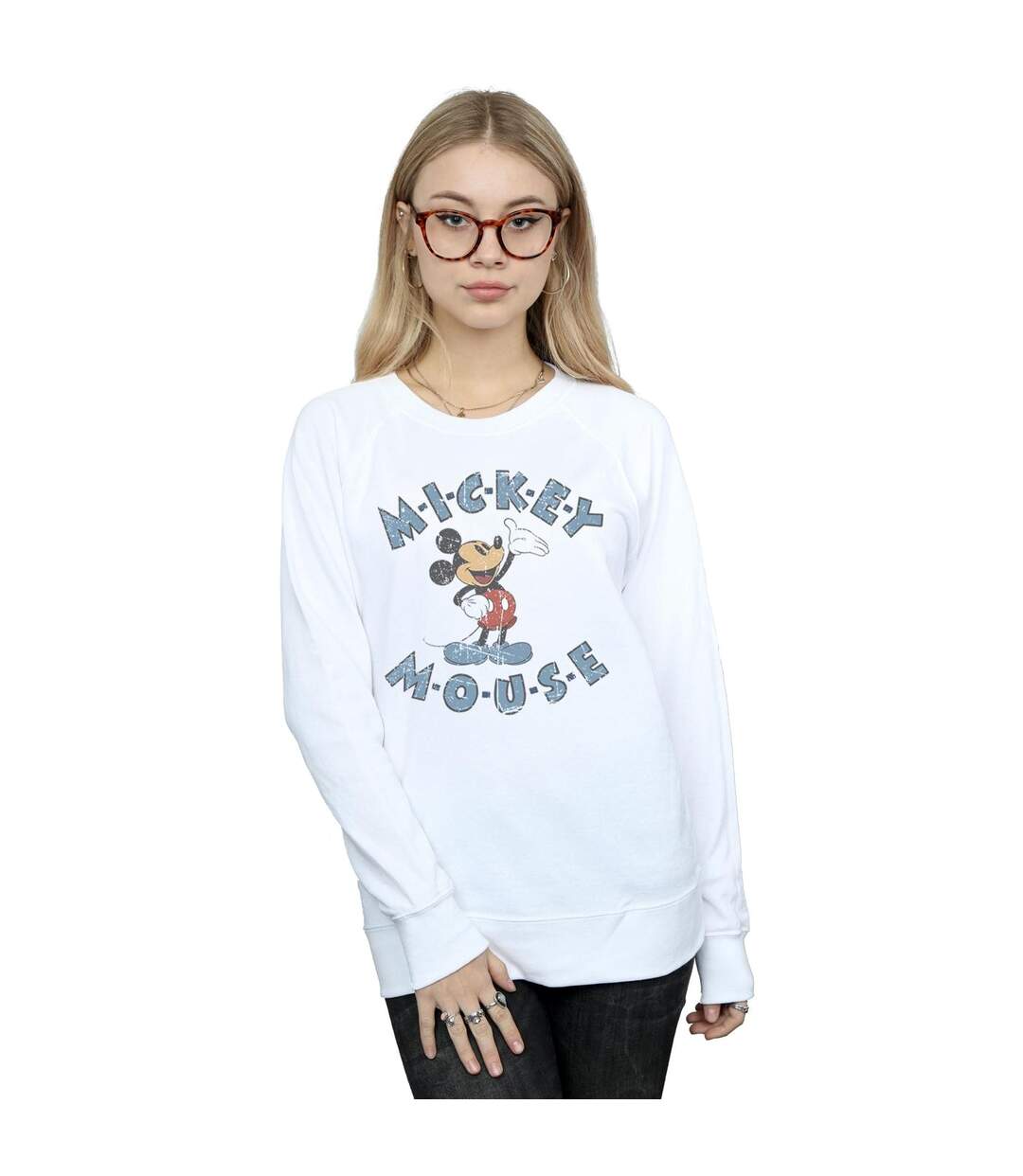 Disney Sweatshirt Mickey Mouse Dash Femme/Femme (Blanc) - UTBI28473-2