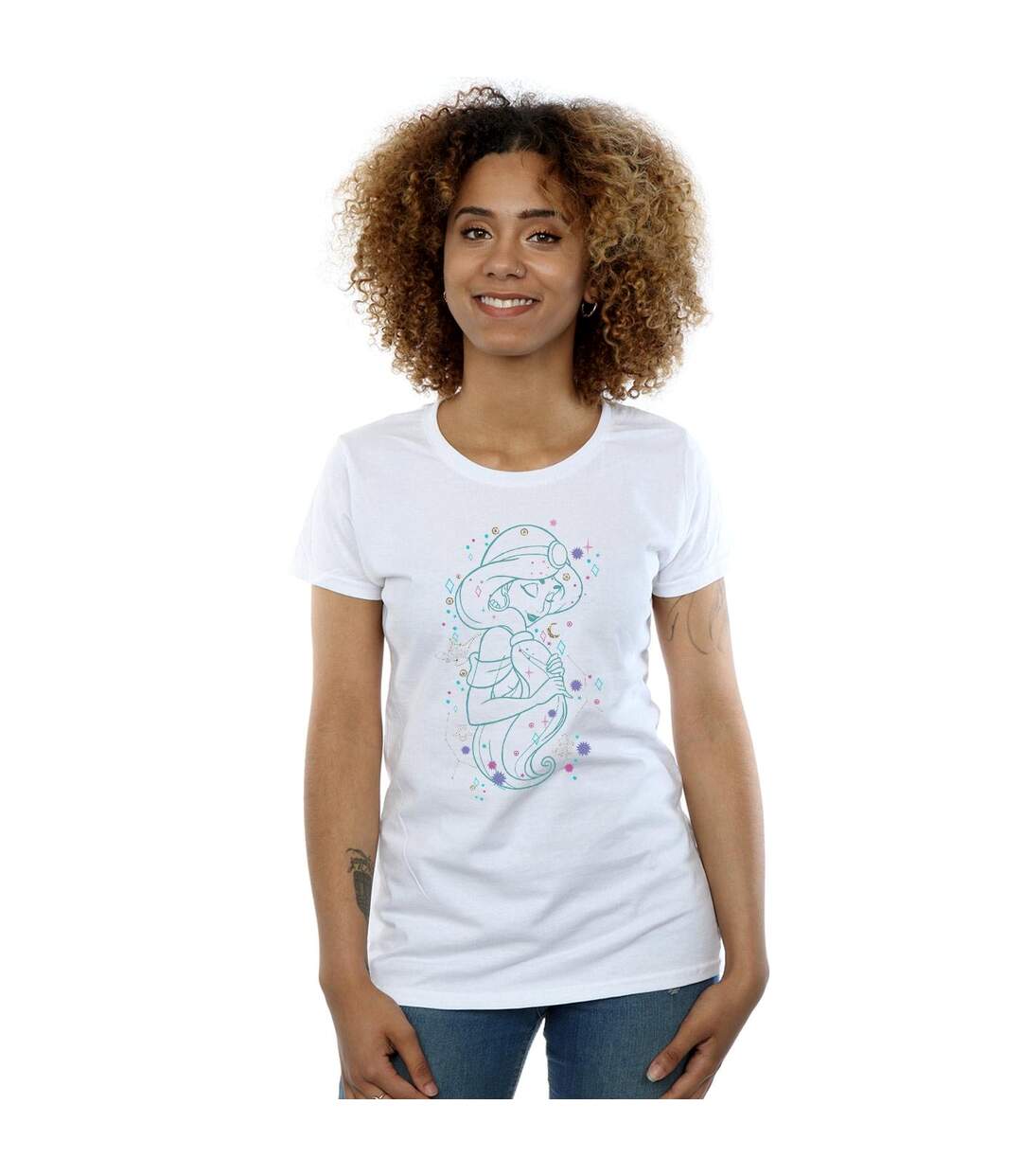 Disney Femme/Ladies Aladdin Princesse Jasmine Written In The Stars - T-shirt en coton (Blanc) - UTBI37176-2