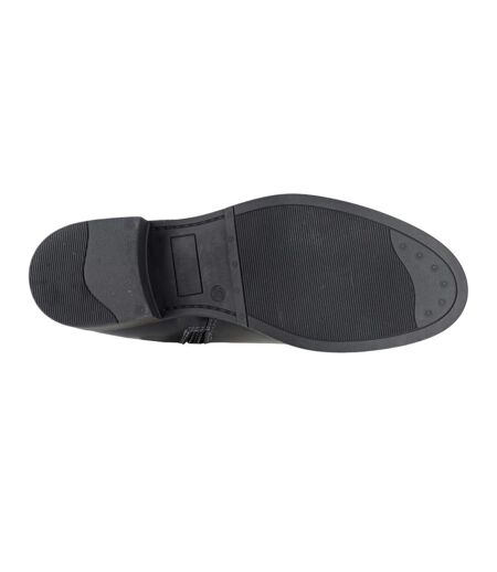 Womens/ladies Dolores High Cut Zipped Boots Black Cipriata
