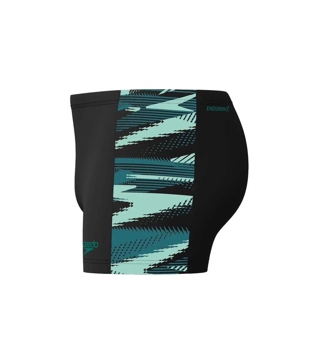 Mens Hyperboom Panel Swim Briefs Black Green Speedo-4