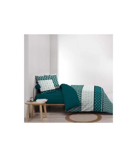 Parure de Lit 3 Pièces Stria 240x220cm Émeraude