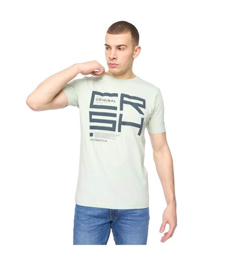 Mens Squarebox T-shirt Mint Crosshatch