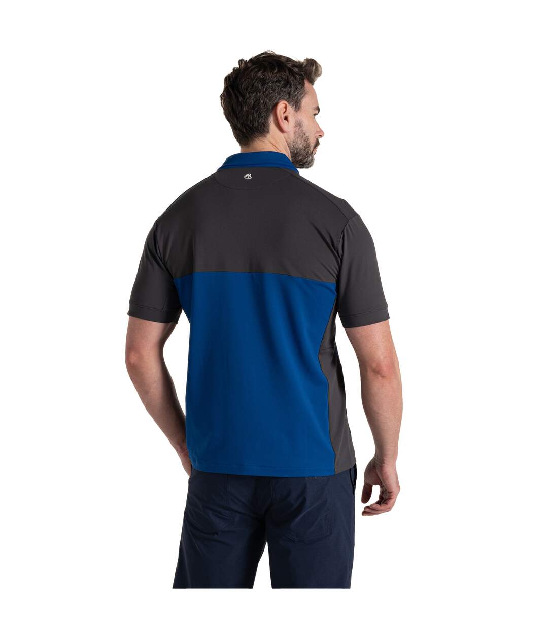 Mens Avro Nosilife Short-sleeved Golf Polo Shirt Dark Iron Craghoppers-3