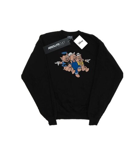 Disney - Sweat THREE LITTLE PIGS JUMP - Femme (Noir) - UTBI13556