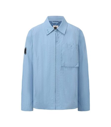 Mens Nylon Overshirt Mid Blue Pretty Green
