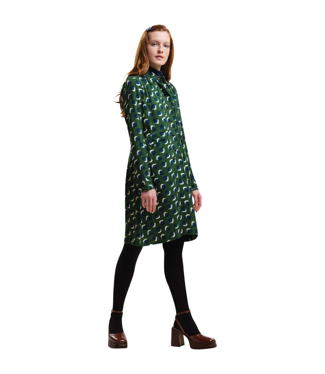 Womens/ladies Orla Kiely Leaf Print Dress Shadow Elm Emerald Regatta-1