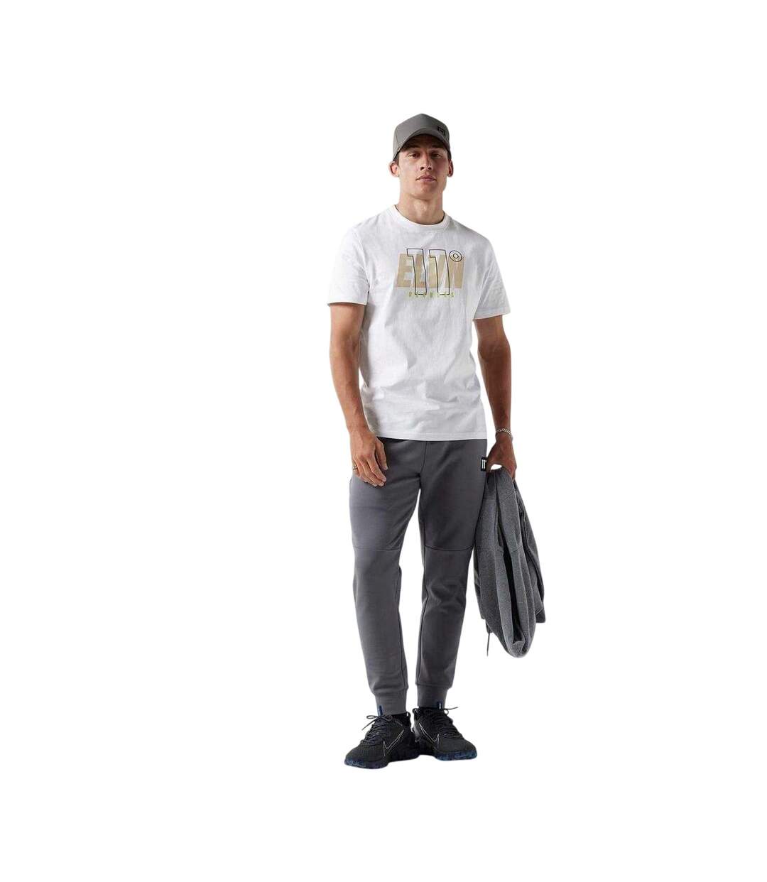 T-shirt Motif/style Graphique Mytton Homme Blanc Beige Gris 11 Degrees-4