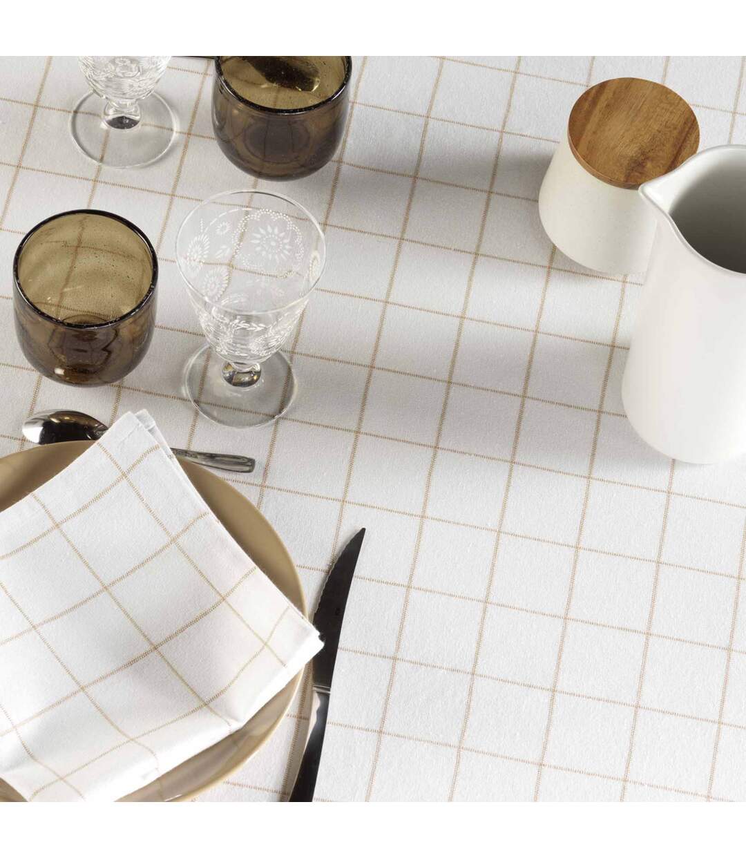 Lot de 3 Serviettes de Table Axel 40x40cm Naturel-3