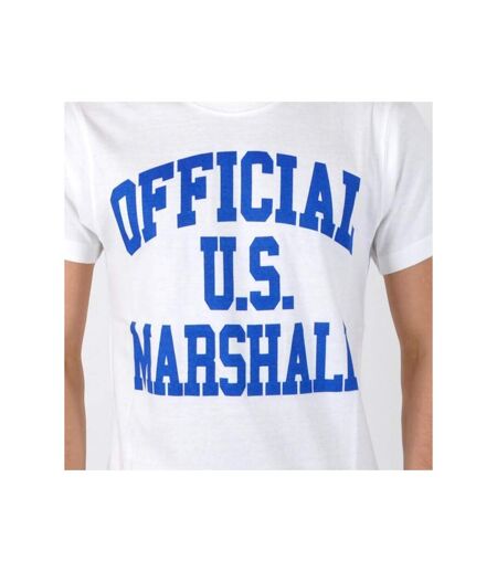 T-Shirt Us Marshall Official Blanc  Bleu Bic
