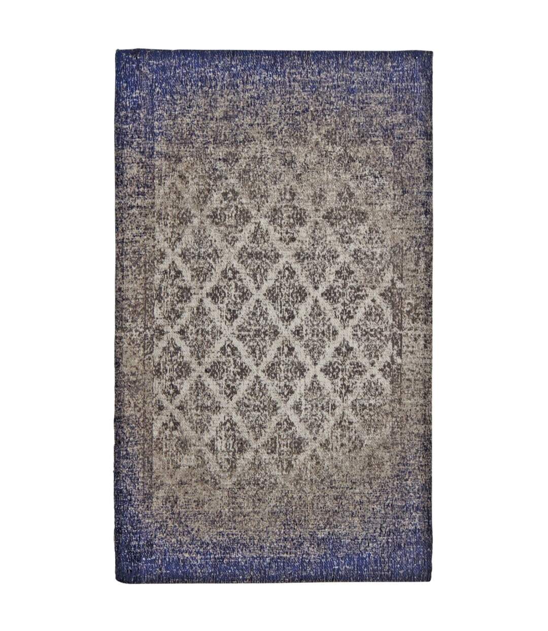 Tapis jacquard bleu 110 cm