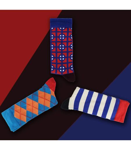 Classic Structure Dress Mens Socks - Pack of 3 Pairs | Fun Socks