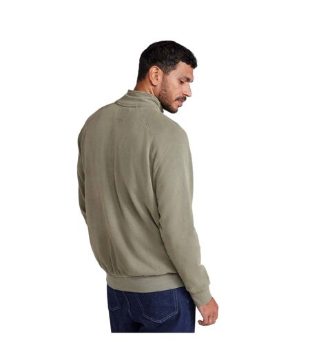 Mens liam zipped sweatshirt khaki green Animal