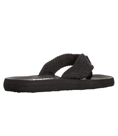 Womens/ladies Adios Plain Flip Flops Black Rocket Dog