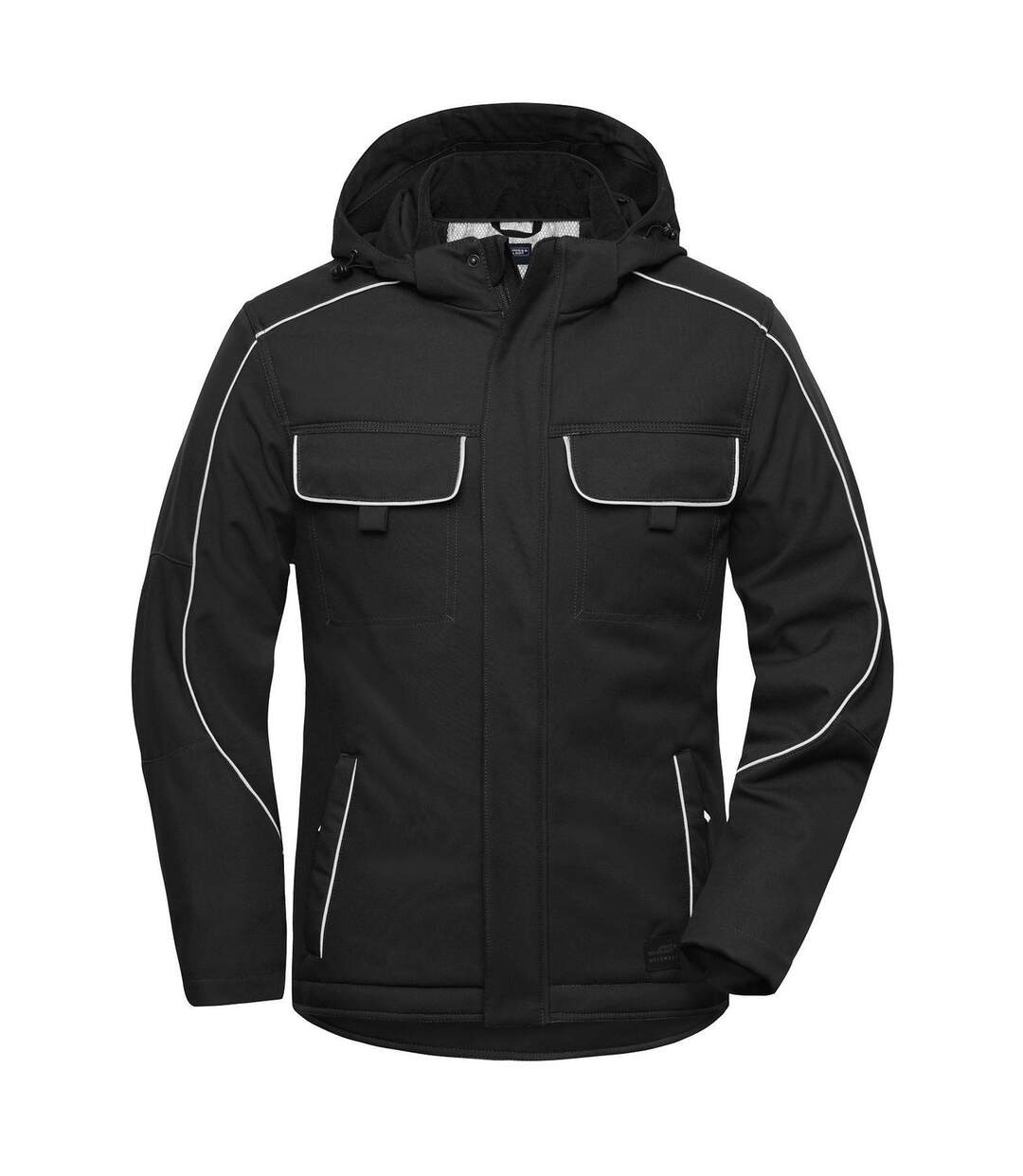 Veste blouson de travail rembourrée softshell - JN886 - noir