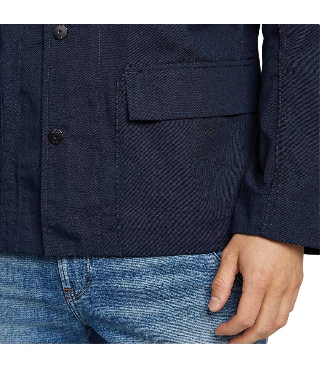 Mens Logo Flap Pocket Overshirt Salute G-Star-4