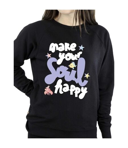 Disney - Sweat THE LITTLE MERMAID HAPPY - Femme (Noir) - UTBI23452