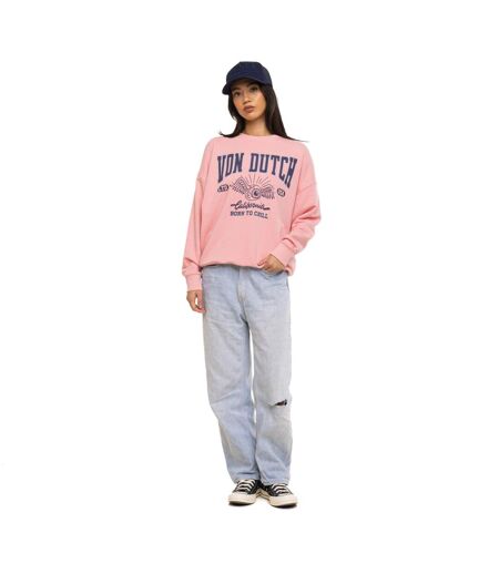 Sweat femme relax fit col rond avec print devant College Vondutch