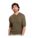 Mens Geometric Polo Shirt Khaki Ted Baker-4