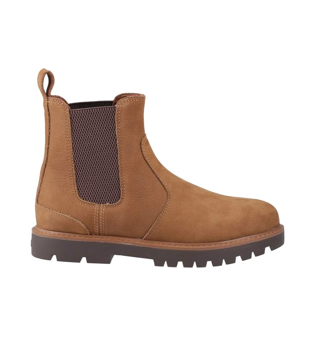 Mens Griffin Leather Ankle Boots Brown Toms-1