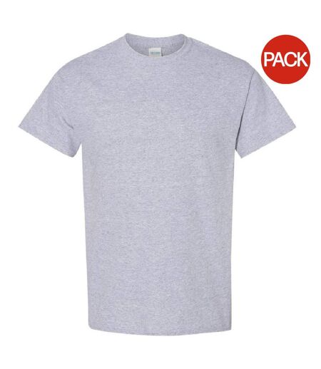 Pack Of 5  Mens Heavy Cotton Short Sleeve T-shirt  Sport Grey Gildan