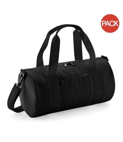 Lot de 2  Mini sac polochon taille unique noir/noir Bagbase