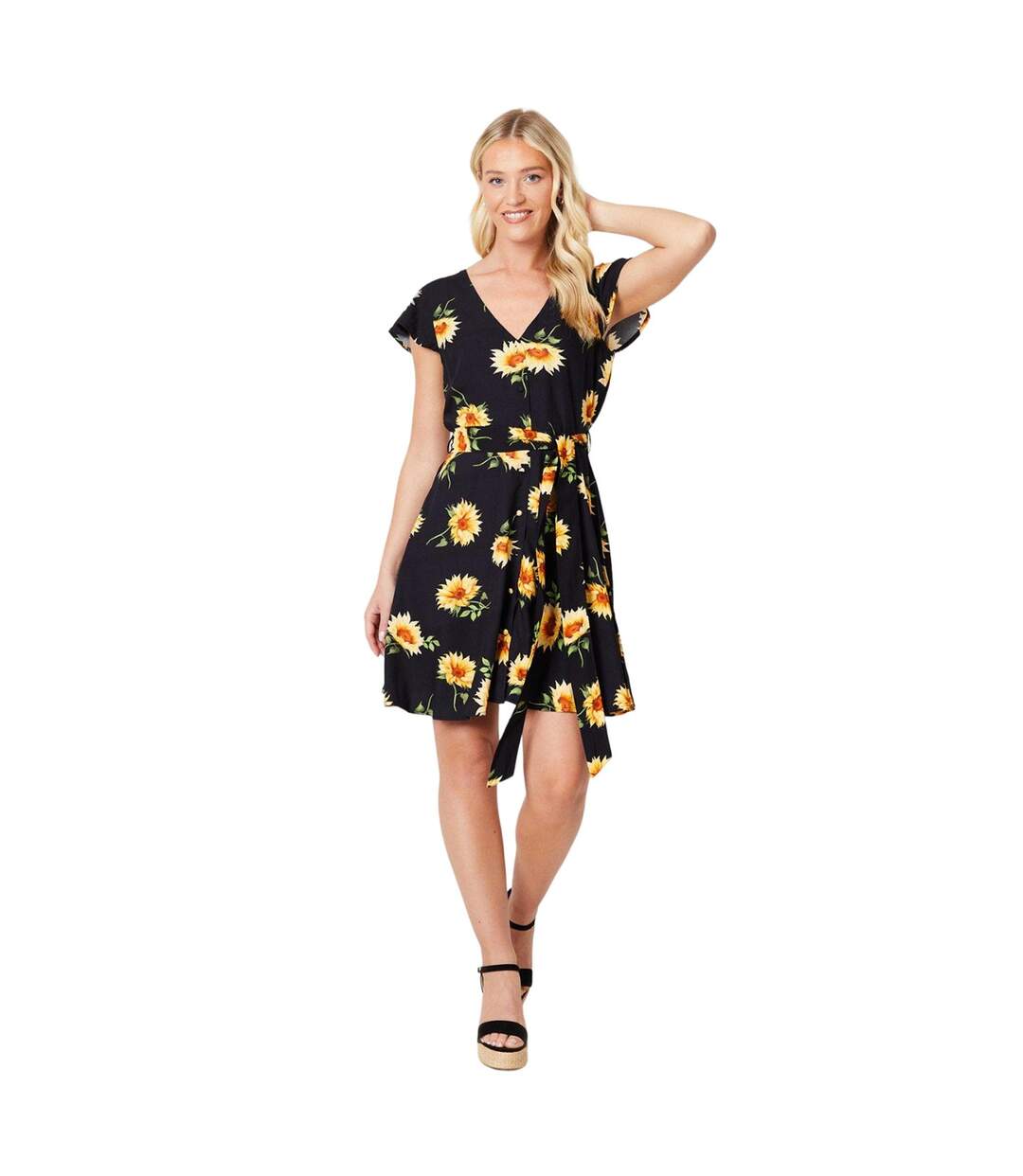 Mini robe femme noir / jaune Dorothy Perkins-3