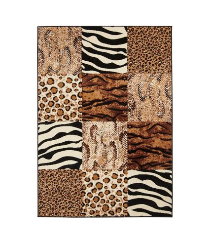 Tapis salon et chambre tissé motif animaux AF1 SAVANA