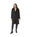 Womens/ladies double-breasted dolly coat black Principles