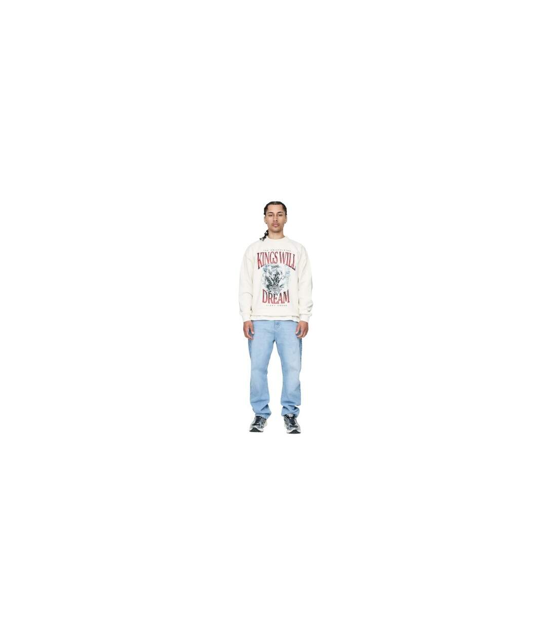 Mens Studio Snake Eyes Crew Neck Sweatshirt White Kings Will Dream-1