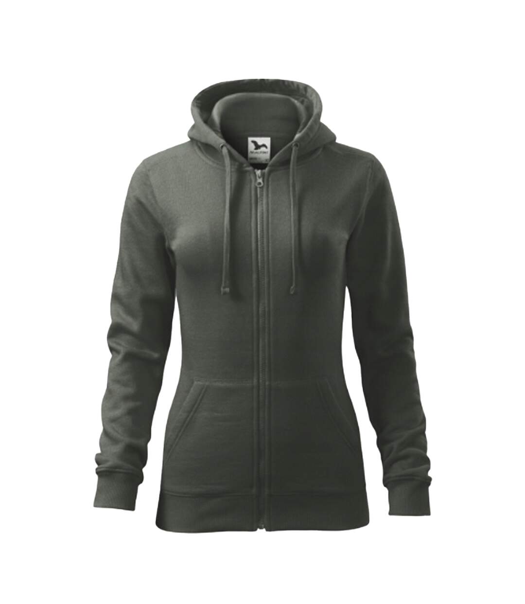 Sweat À Capuche Cape Femme Kaki Foncé Malfini-1