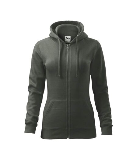 Sweat À Capuche Cape Femme Kaki Foncé Malfini