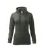Sweat À Capuche Cape Femme Kaki Foncé Malfini-1