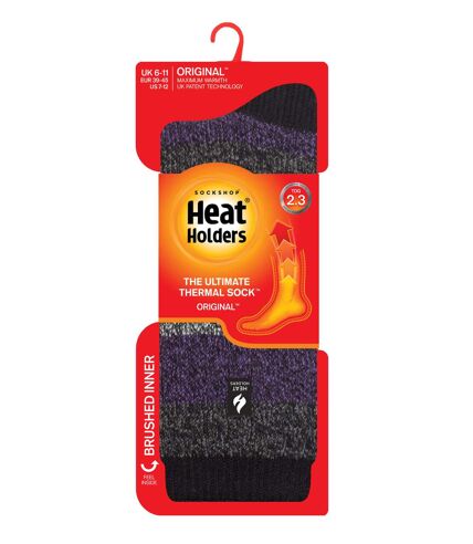 Heat Holders - Mens Winter Thermal Socks | Thick Stripe