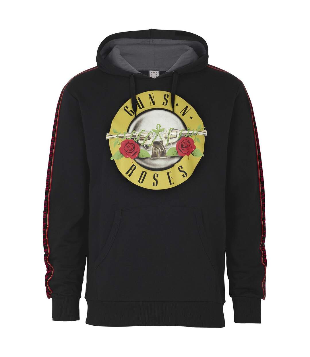 Amplified Mens Guns N Roses Fleece Taped Hoodie (Black)
