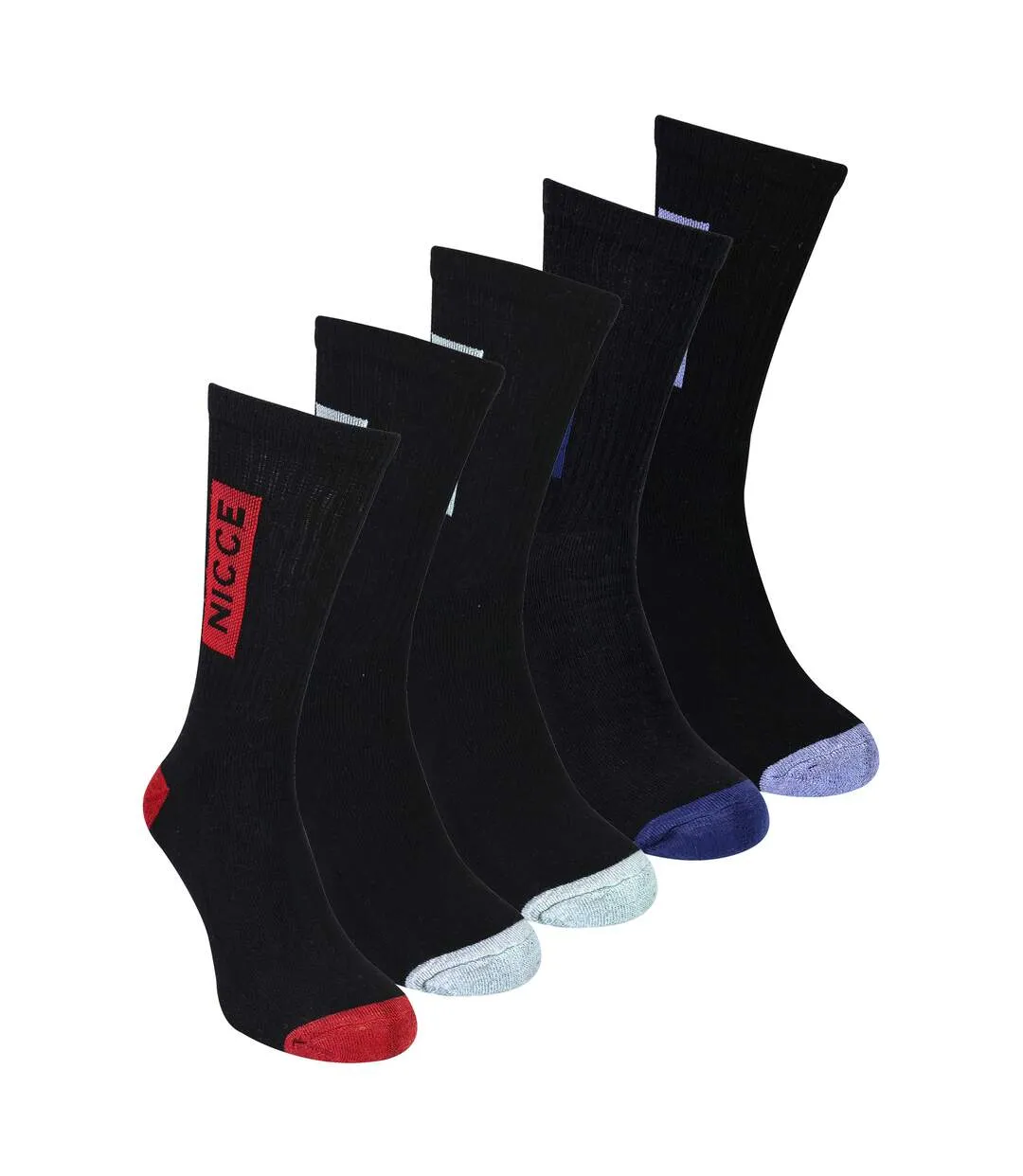 5 Pack Mens Sports Crew Socks Cotton Rich Breathable Cushioned Socks-3