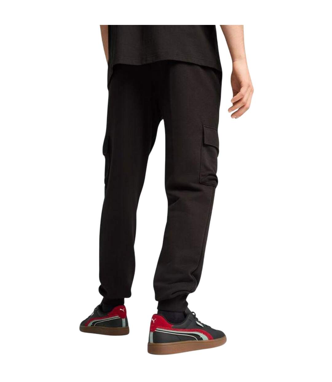 Pantalon À Poches Style Logo Essentials Homme Noir Puma-4