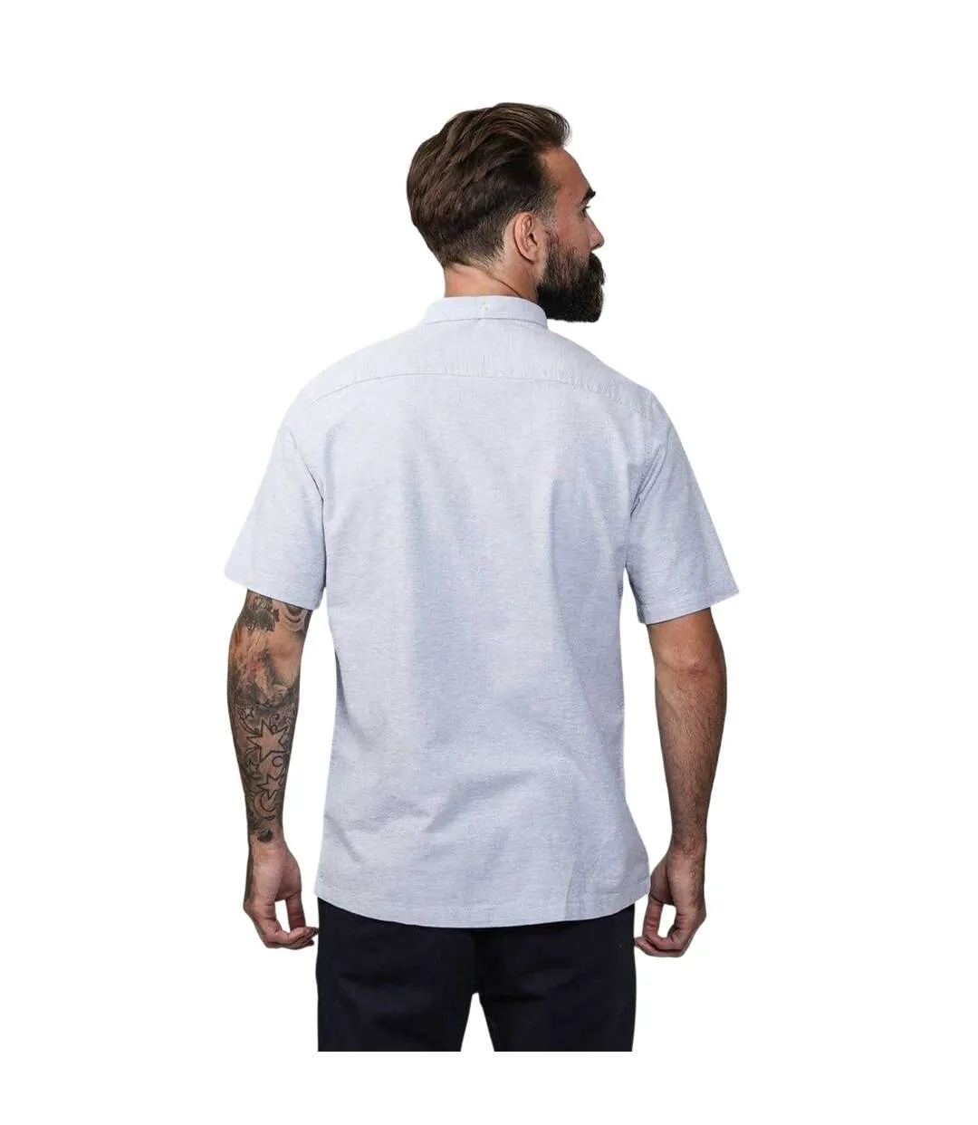 Mens Classic Oxford Shirt Grey Firetrap-2