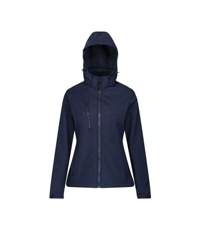 Regatta Womens/Ladies Venturer Hooded Soft Shell Jacket (Navy) - UTPC4255