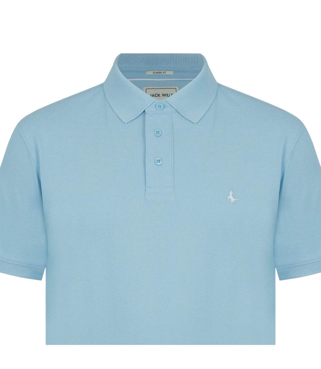 Mens Classic Embroidered Logo Polo Shirt Fresh Blue Sky Jack Wills-3